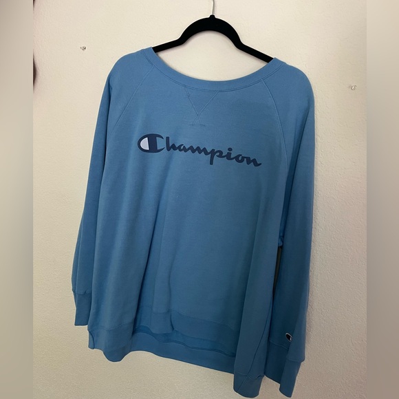 Plus size 3x blue champion sweatshirt, very soft and fleece lining - Picture 1 of 5